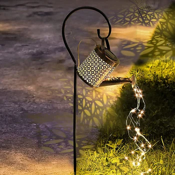 Солнечная Светодиодная Садовая лампа для газона Креативная Лейка Разбрызгивает Звездообразный душ Художественное Освещение Для Наружного Садоводства Газонные Лампы