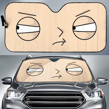 Солнцезащитный козырек для автомобиля Stewie Griffin Eyes Свинья в солнцезащитных очках На лобовом стекле автомобиля Автозапчасти для защиты автомобиля Солнцезащитный козырек для окна Отделка экрана