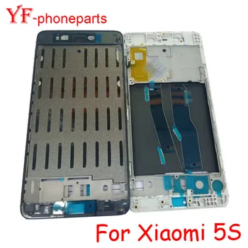 Средняя рамка наилучшего качества для Xiaomi Mi 5S Передняя рамка Задняя крышка Крышка батарейного отсека Рамка корпуса Запасные части