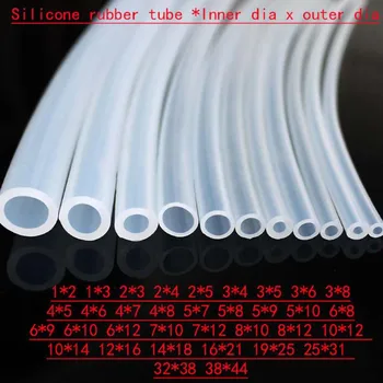 Трубка из силиконовой резины 6x8 6x9 6x10 6x12 7x10 7x12 8x10 8x12 10x12 10x14 12x16 14x18 мм прозрачная прозрачная труба Шланг для водопровода