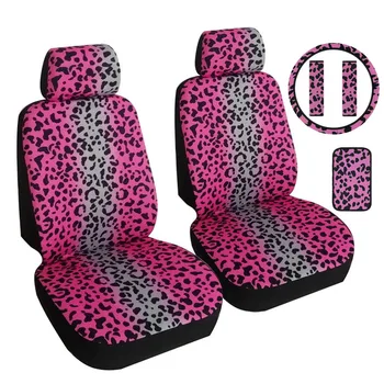Универсальный чехол для автокресла 3D розовый леопардовый принт с обивкой автомобиля модный чехол для автокресла протектор сиденья