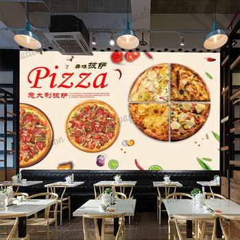 Фотообои для пиццы и фаст-фуда на заказ, Промышленная декоративная роспись, закусочная, ресторан, Фон, обои Papel De Parede