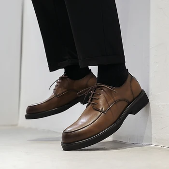 Черная повседневная обувь Мужская Модная Брендовая Удобная 2023 Мужская высококачественная мужская коричневая походная обувь на шнуровке A11