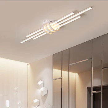 Черно-белый геометрический алюминиевый арт простой современный светильник для гостиной, спальни, коридора, светодиодный потолочный светильник