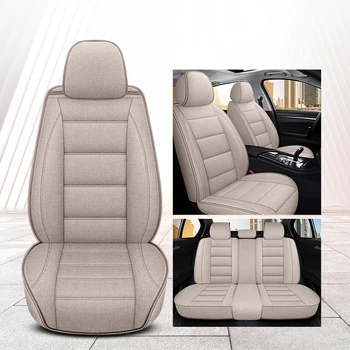 Чехлы для автомобильных сидений Полный комплект Универсальные для Kia Mazda 6 Cx5 3 Cx4 Cx7 Cx30 Аксессуары для авто интерьера из льна