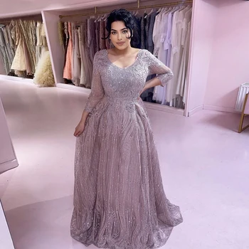 Шарон Саид, роскошные Дубайские розовые вечерние платья для женщин больших размеров, свадебные вечерние платья для гостей, Синие бордовые мусульманские вечерние платья SS067