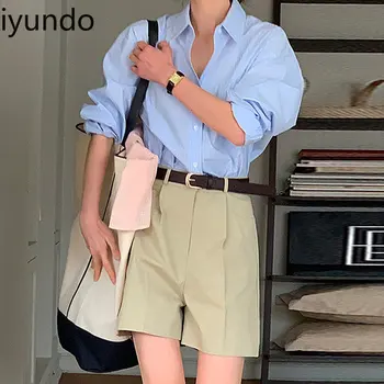 Шикарные корейские шорты Iyundo, офисные женские простые универсальные шорты, Летние повседневные шорты, Новая женская одежда из Южной Кореи